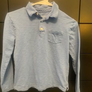 Blue Crewcuts long sleeved polo sized 10-11 (large)